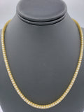 14K Gold- Diamond Tennis Chain 46.8 Grams